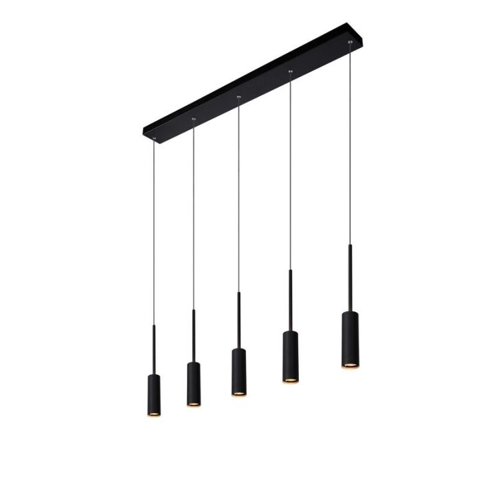 Black pendant light modern, Tubule