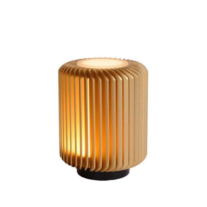Golden table lamp modern, Turbin, 5W, 3000K LED, with switch