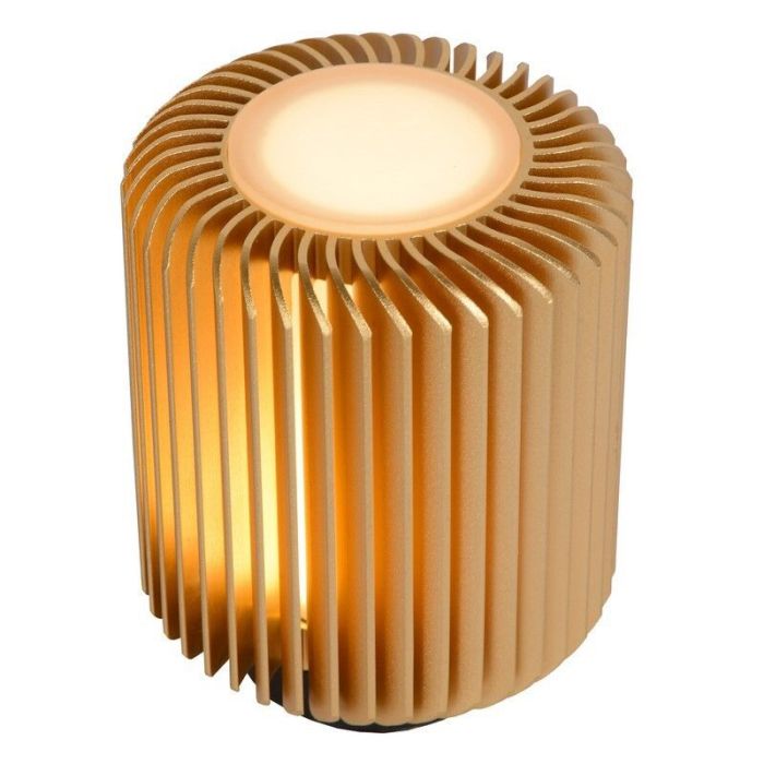 Golden table lamp modern, Turbin, 5W, 3000K LED, with switch