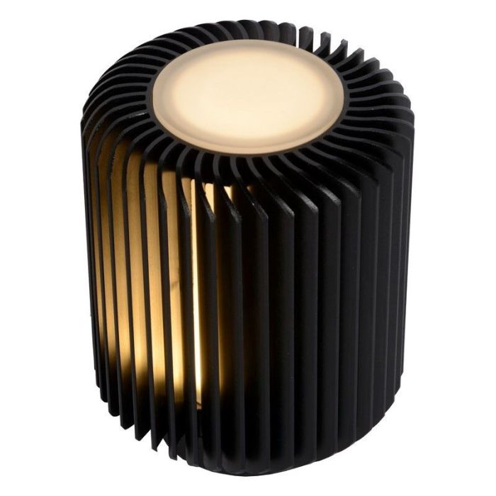 Black table lamp modern, Turbin, 5W, 3000K LED, with switch
