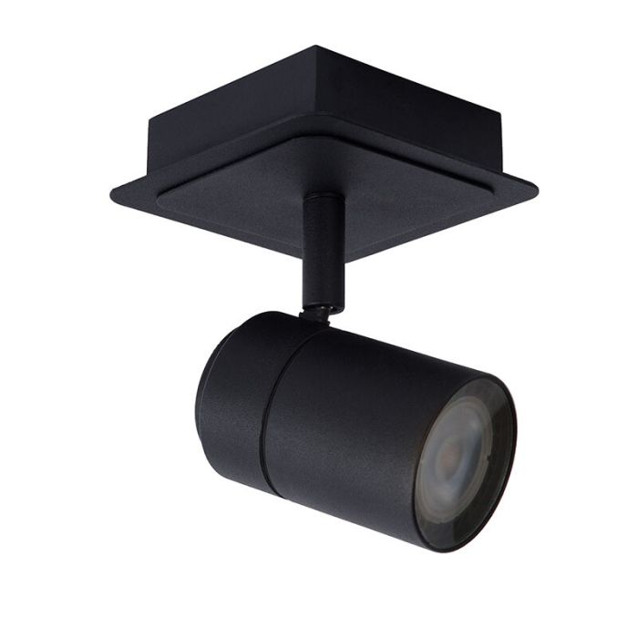 Black bathroom ceiling spotlight modern, Lennert, IP44