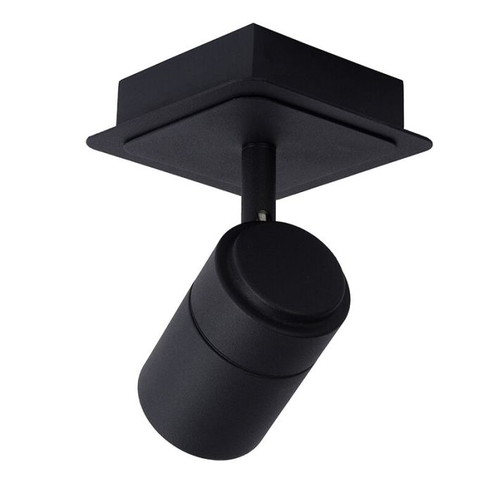 Black bathroom ceiling spotlight modern, Lennert, IP44