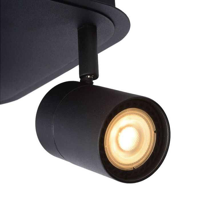 Black bathroom ceiling spotlight modern, Lennert, IP44