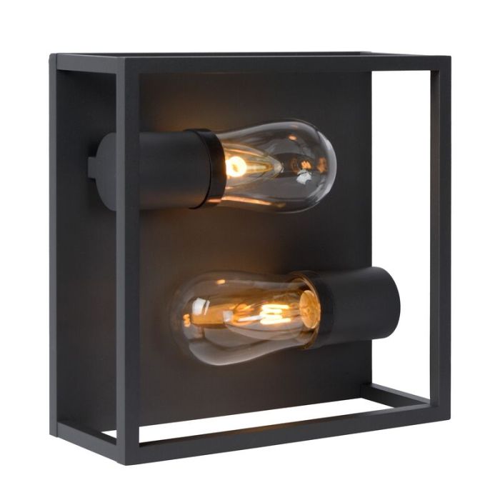 Black flush ceiling light modern, Carlyn, IP54