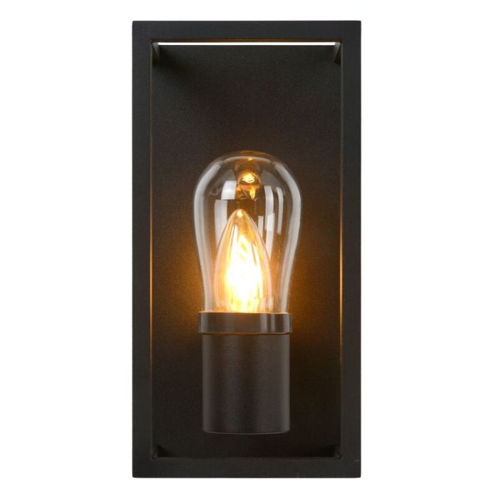 Black wall light modern, Carlyn, IP54