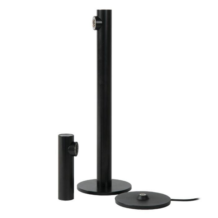 Black rechargeable table lamp modern, Antrim, 2,2W, 2700K LED, IP54, with touch dimmer