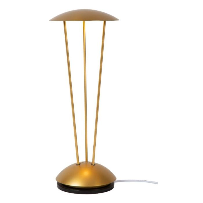 Brass rechargeable outdoor table lamp modern, Renee, 2,2W, 2700K LED, IP54, with touch dimmer