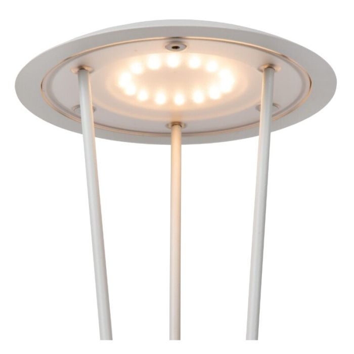White rechargeable outdoor table lamp modern, Renee, 2,2W, 2700K LED, IP54, with touch dimmer