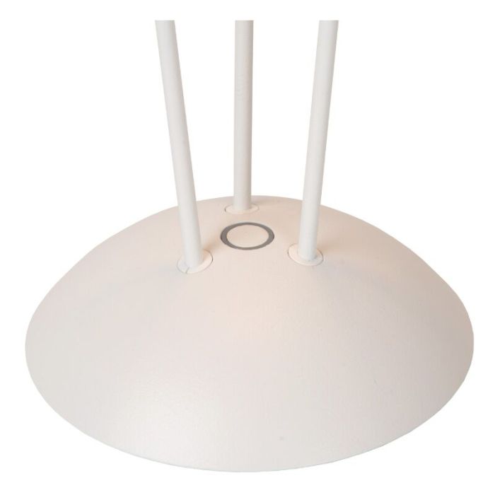 White rechargeable outdoor table lamp modern, Renee, 2,2W, 2700K LED, IP54, with touch dimmer