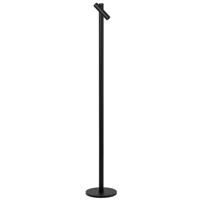 Black rechargeable floor lamp modern, Antrim, 2,2W, 2700K LED, IP54, with touch dimmer