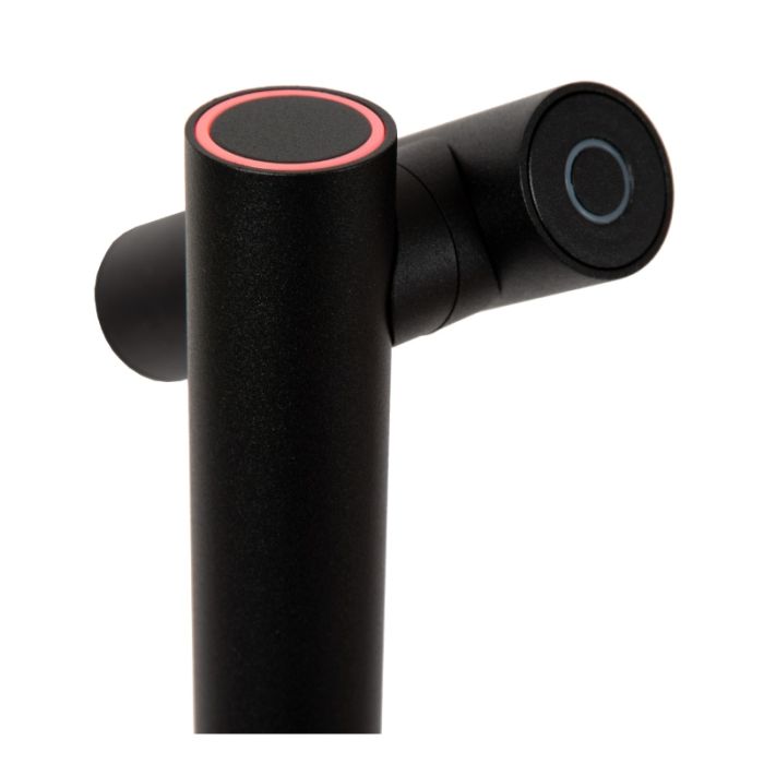 Black rechargeable floor lamp modern, Antrim, 2,2W, 2700K LED, IP54, with touch dimmer