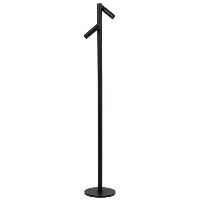 Black rechargeable floor lamp modern, Antrim, 2,2W, 2700K LED, IP54, with touch dimmer