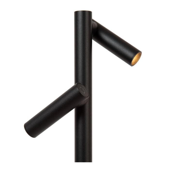 Black rechargeable floor lamp modern, Antrim, 2,2W, 2700K LED, IP54, with touch dimmer
