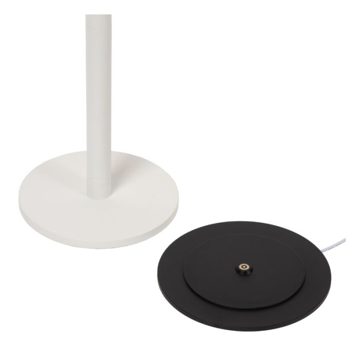 White rechargeable floor lamp modern, Antrim, 2,2W, 2700K LED, IP54, with touch dimmer