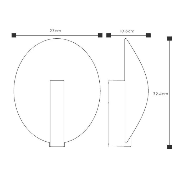 Black outdoor light modern, Laredo, 9W, 2700K LED, IP54
