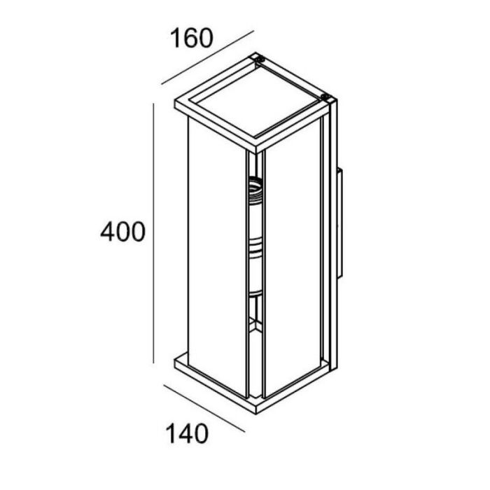 Anthracite outdoor light modern, Claire, IP54