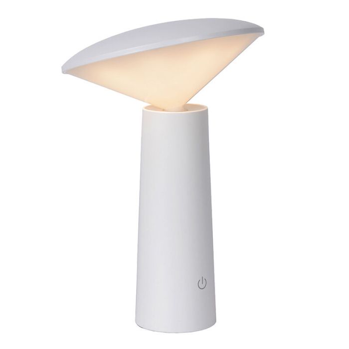White outdoor table lamp modern, Jive, 4W, warm to cold white adjustable LED, IP44, with switch