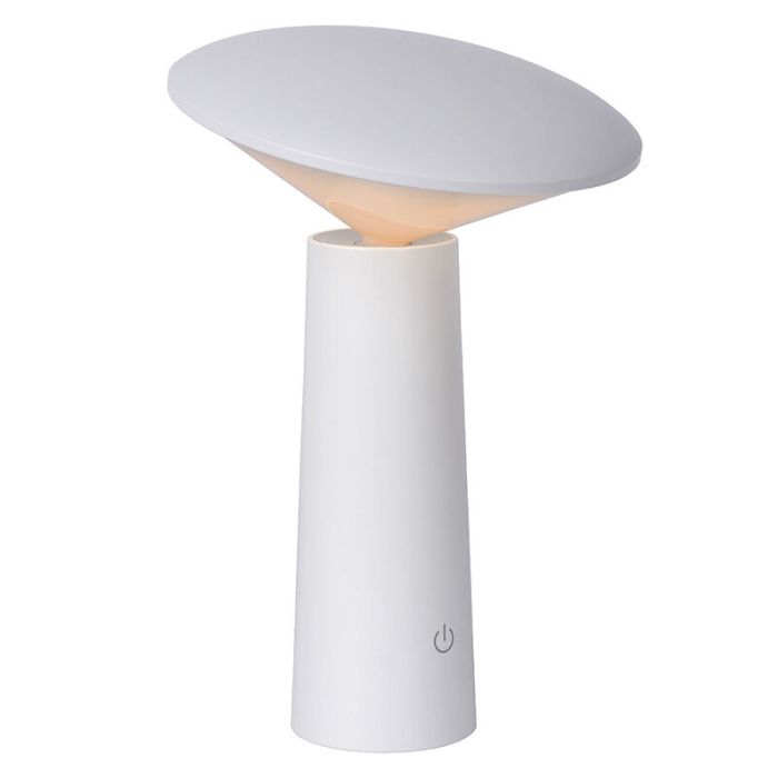 White outdoor table lamp modern, Jive, 4W, warm to cold white adjustable LED, IP44, with switch