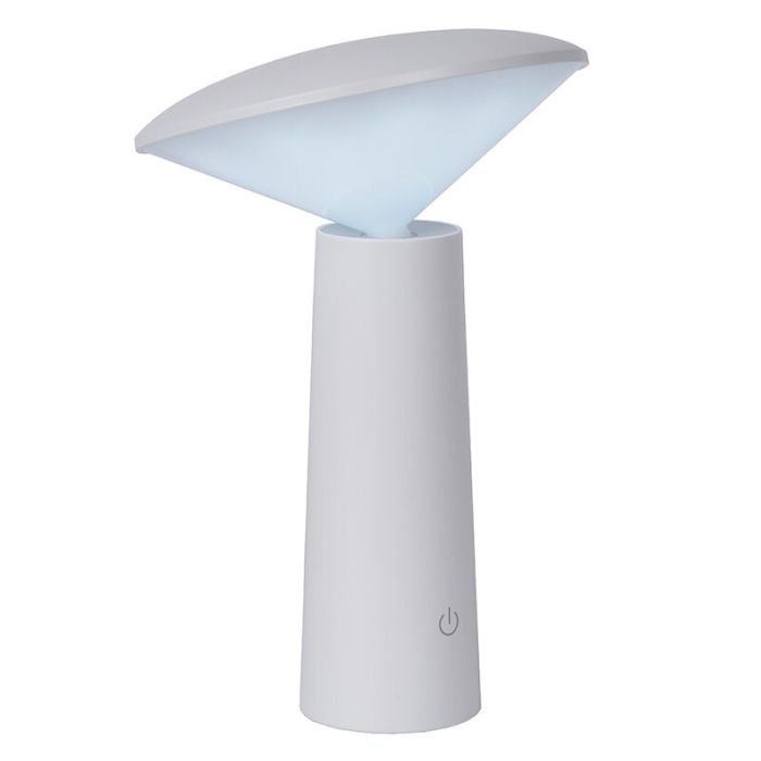 White outdoor table lamp modern, Jive, 4W, warm to cold white adjustable LED, IP44, with switch