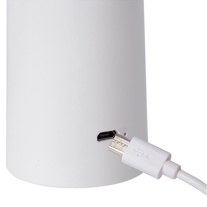 White outdoor table lamp modern, Jive, 4W, warm to cold white adjustable LED, IP44, with switch