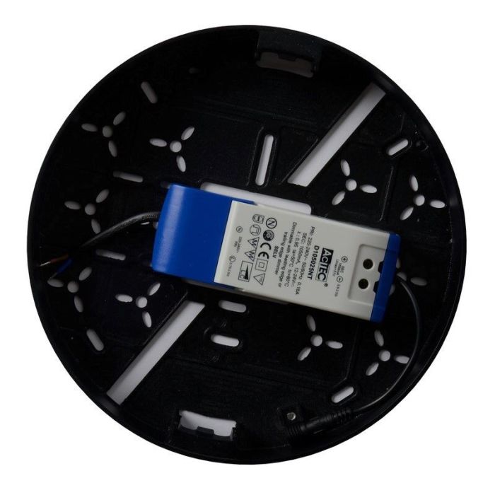 Black flush ceiling light modern, Ceres, 30W, 3000K LED, IP44