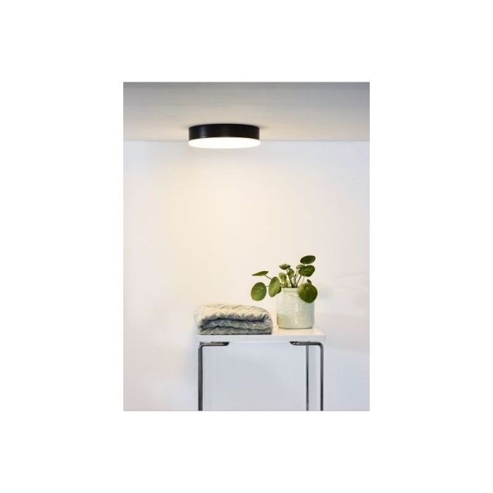 Black flush ceiling light modern, Ceres, 30W, 3000K LED, IP44