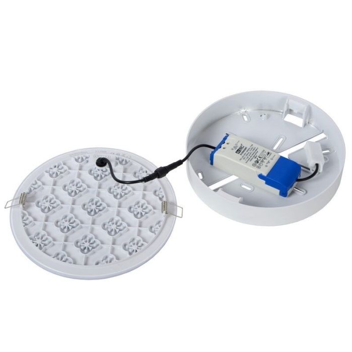 White flush ceiling light modern, Ceres, 30W, 3000K LED, IP44