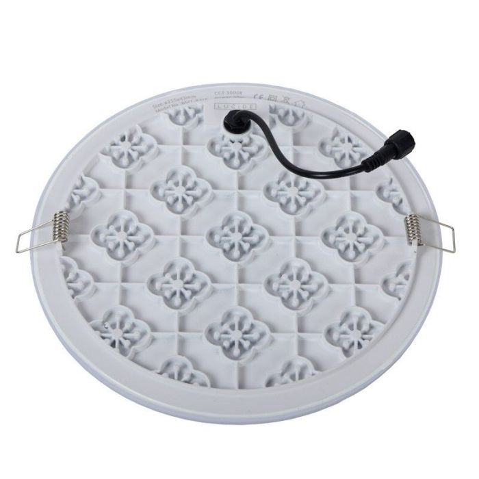 White flush ceiling light modern, Ceres, 30W, 3000K LED, IP44