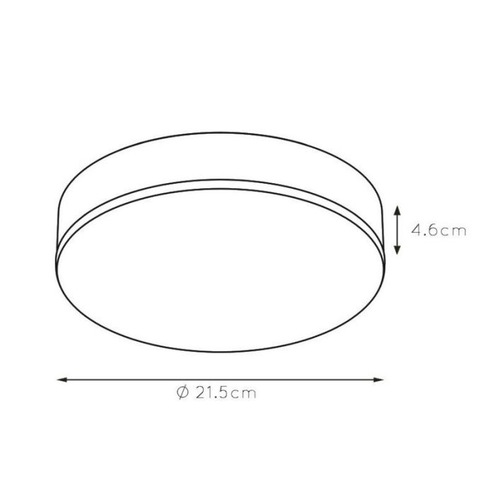 White flush ceiling light modern, Ceres, 30W, 3000K LED, IP44