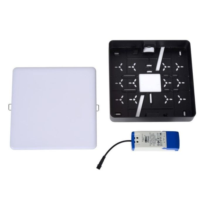 Black flush ceiling light modern, Ceres, 30W, 3000K LED, IP44