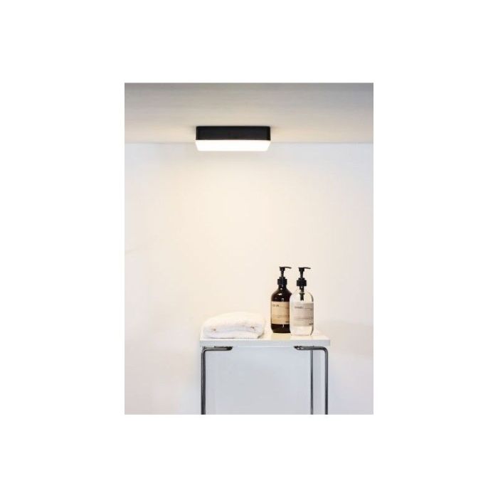 Black flush ceiling light modern, Ceres, 30W, 3000K LED, IP44