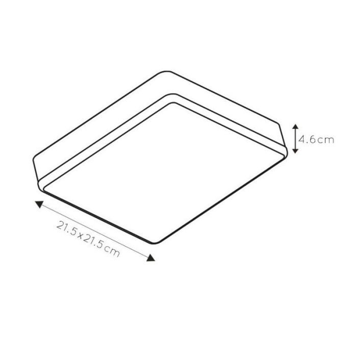 White flush ceiling light modern, Ceres, 30W, 3000K LED, IP44