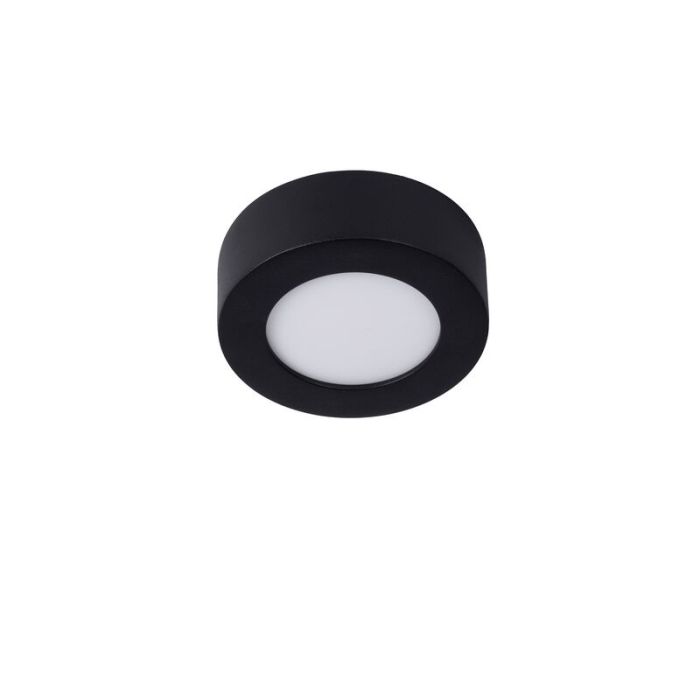 Black flush ceiling light modern, Brice, 8W, 3000K LED, IP44