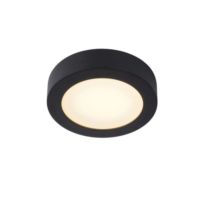 Black flush ceiling light modern, Brice, 11W, 3000K LED, IP44