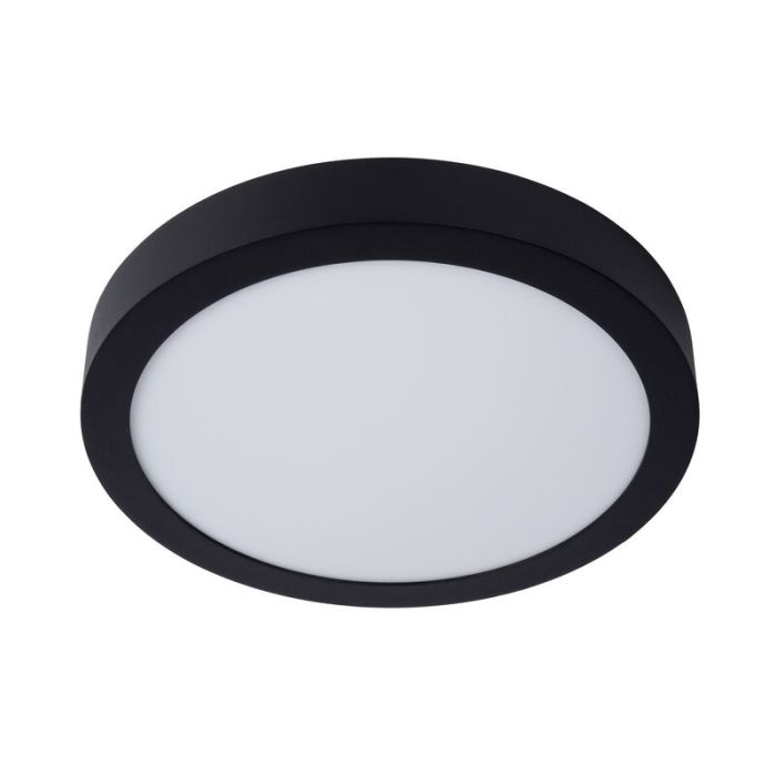 Black flush ceiling light modern, Brice, 30W, 3000K LED, IP44