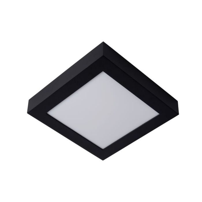 Black flush ceiling light modern, Brice, 22W, 3000K LED, IP44