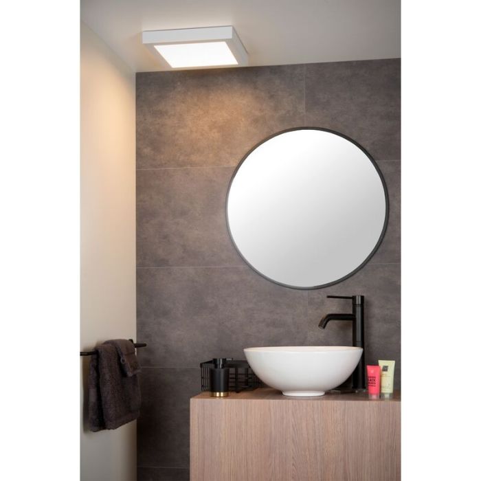 White flush ceiling light modern, Brice, 30W, 3000K LED, IP44