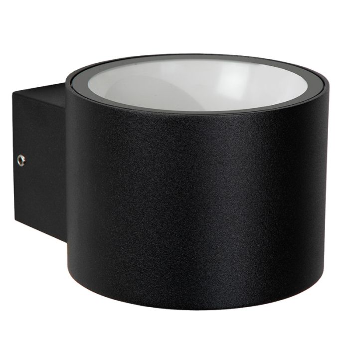 Black up down wall light modern, Oxford, IP54