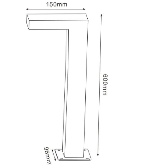 Anthracite outdoor light modern, Texas, 6W, 3000K LED, IP54