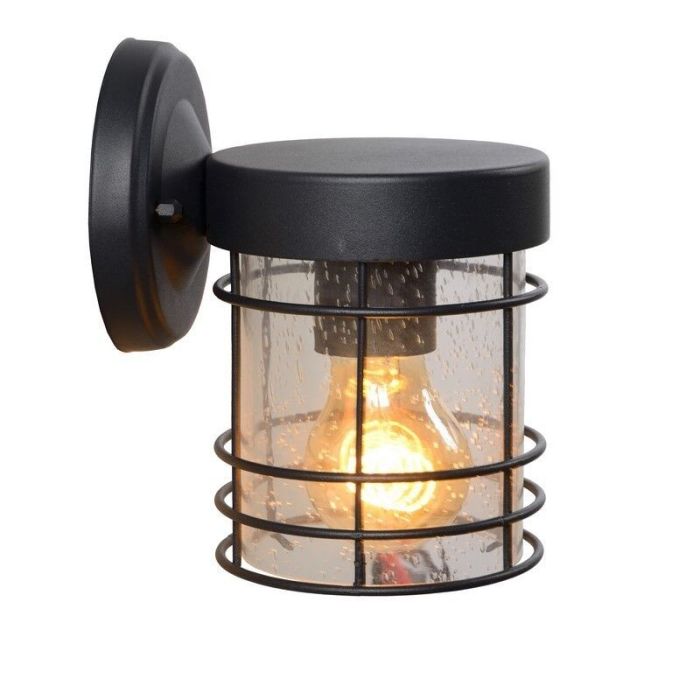 Black wall light modern, Keppel, IP23