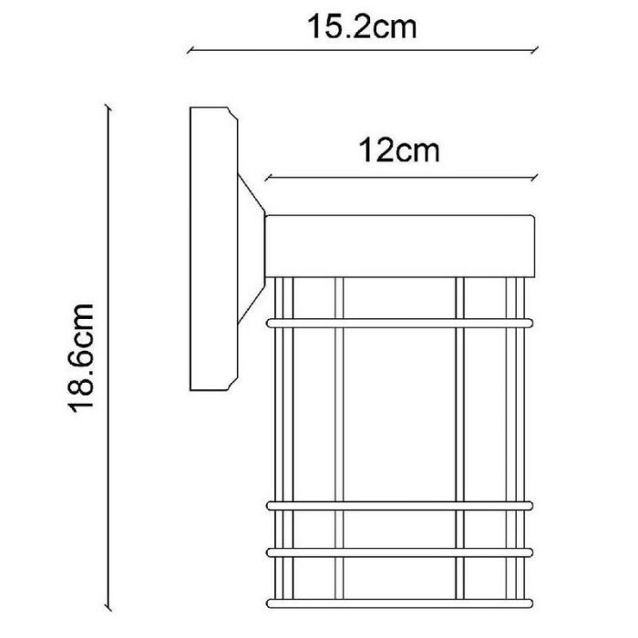 Black wall light modern, Keppel, IP23