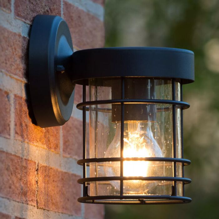 Black wall light modern, Keppel, IP23