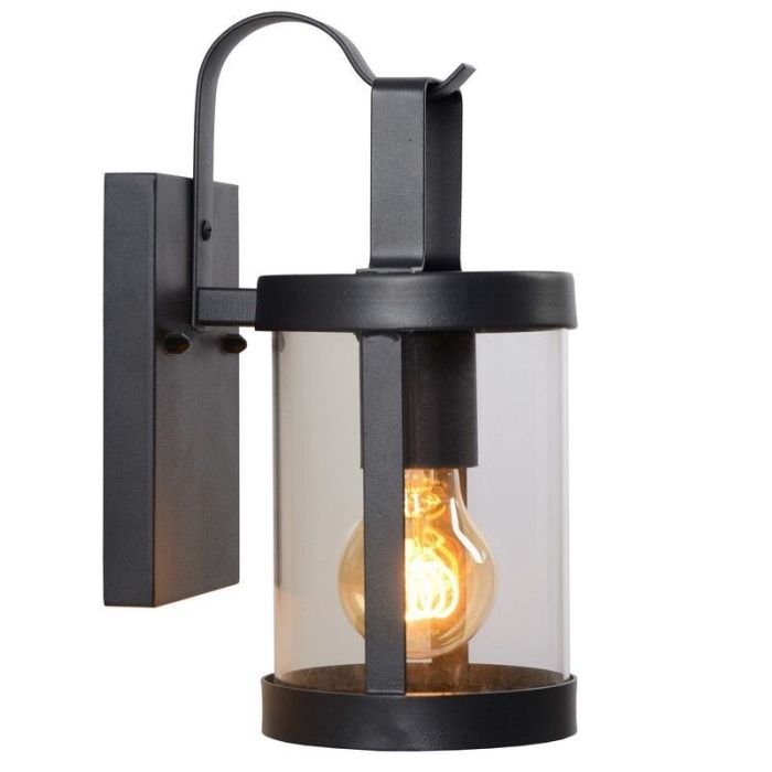 Black wall light modern, Lindelo, IP23