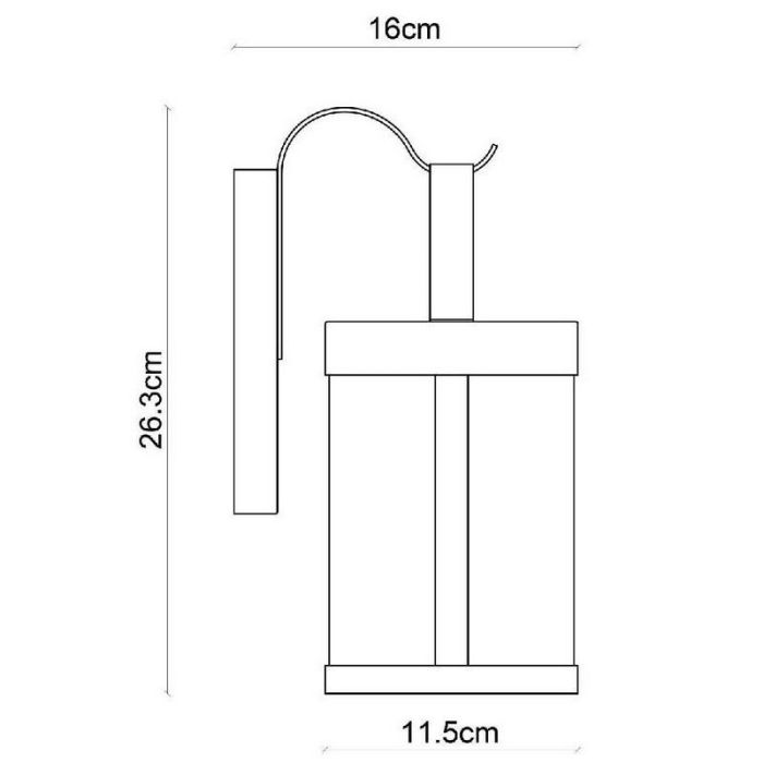 Black wall light modern, Lindelo, IP23