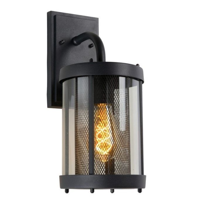 Black wall light modern, Makkum, IP23
