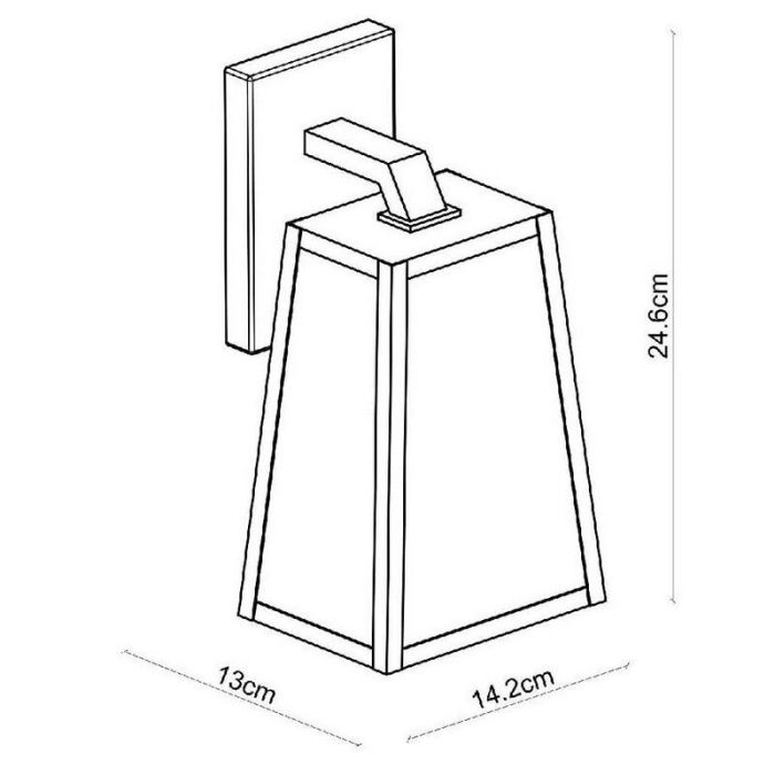 Black wall light modern, Matslot, IP23
