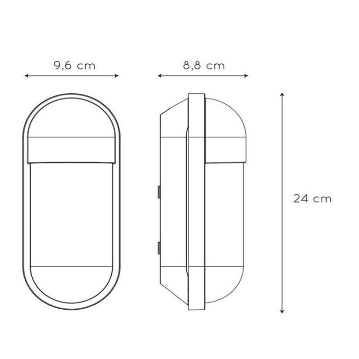 White outdoor light classic, Capsule, IP54