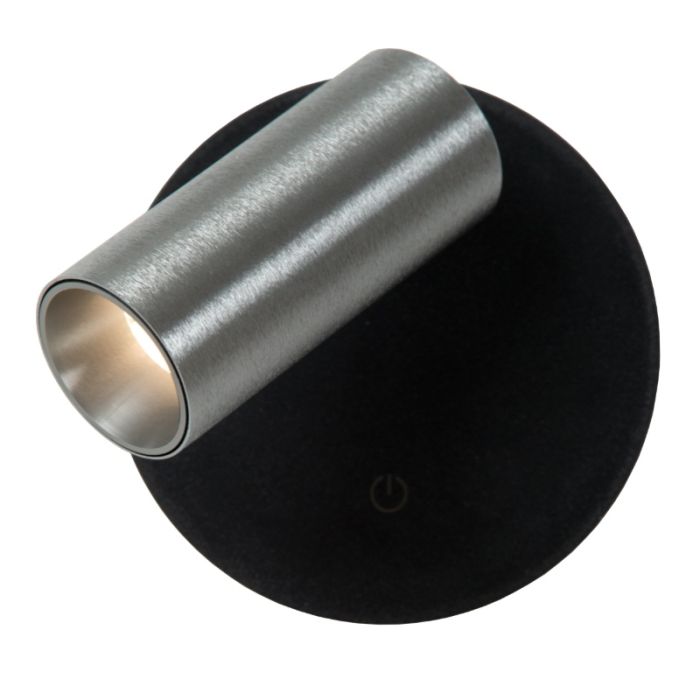Grey rechargeable wall light modern, Toni, 2W, 2700-4000K, with touch dimmer