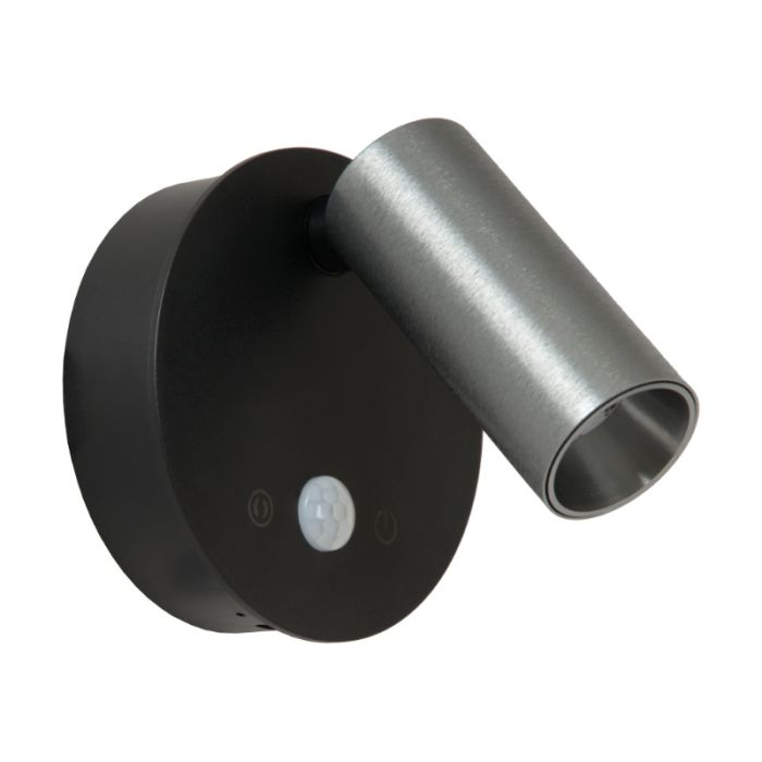 Grey rechargeable wall light modern, Toni, 2W, 2700-4000K, with touch dimmer