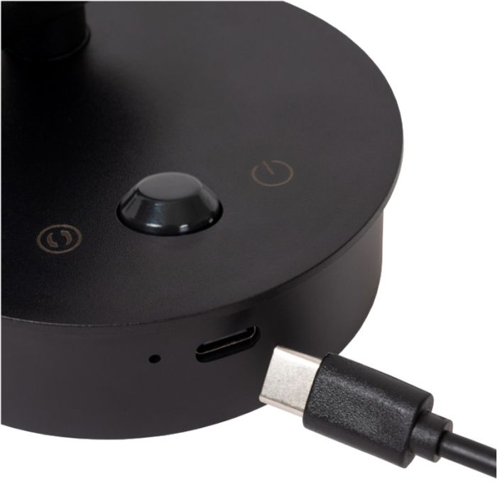 Grey rechargeable wall light modern, Toni, 2W, 2700-4000K, with touch dimmer